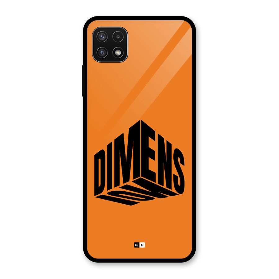Dimension Typography Glass Back Case for Galaxy A22 5G