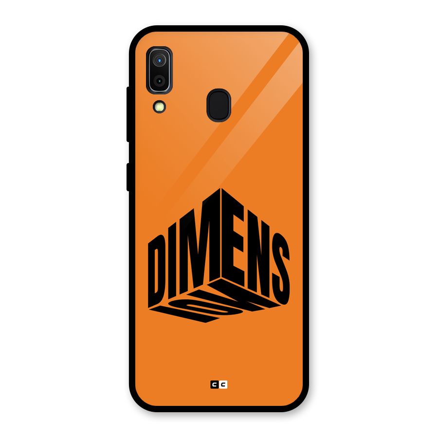 Dimension Typography Glass Back Case for Galaxy A30