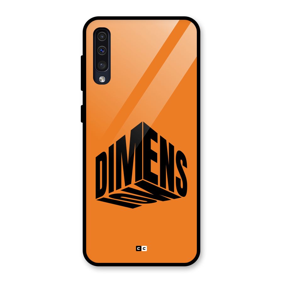 Dimension Typography Glass Back Case for Galaxy A50s