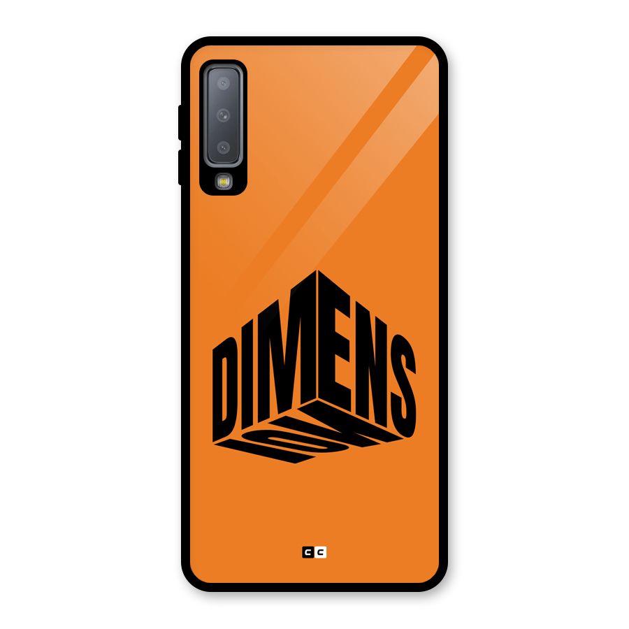 Dimension Typography Glass Back Case for Galaxy A7 (2018)