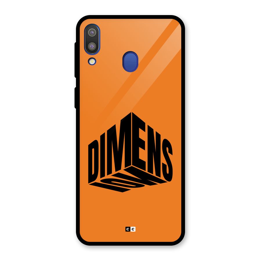 Dimension Typography Glass Back Case for Galaxy M20
