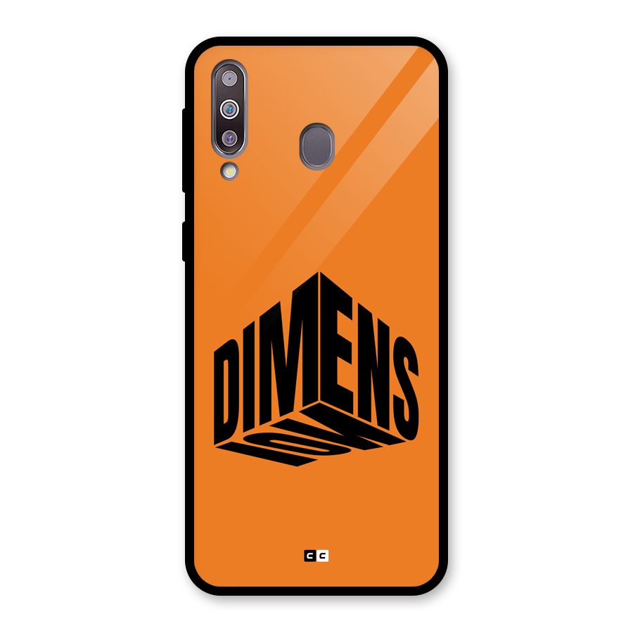 Dimension Typography Glass Back Case for Galaxy M30