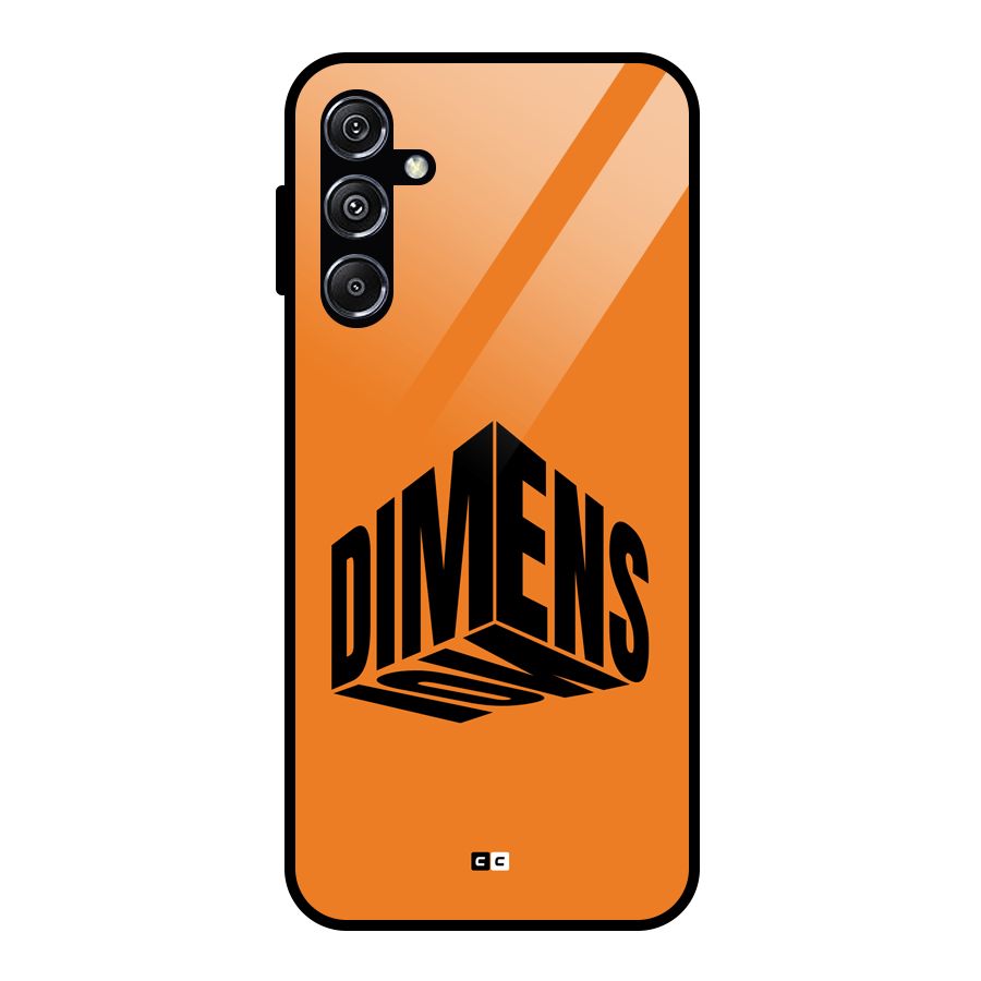 Dimension Typography Glass Back Case for Galaxy M34 5G