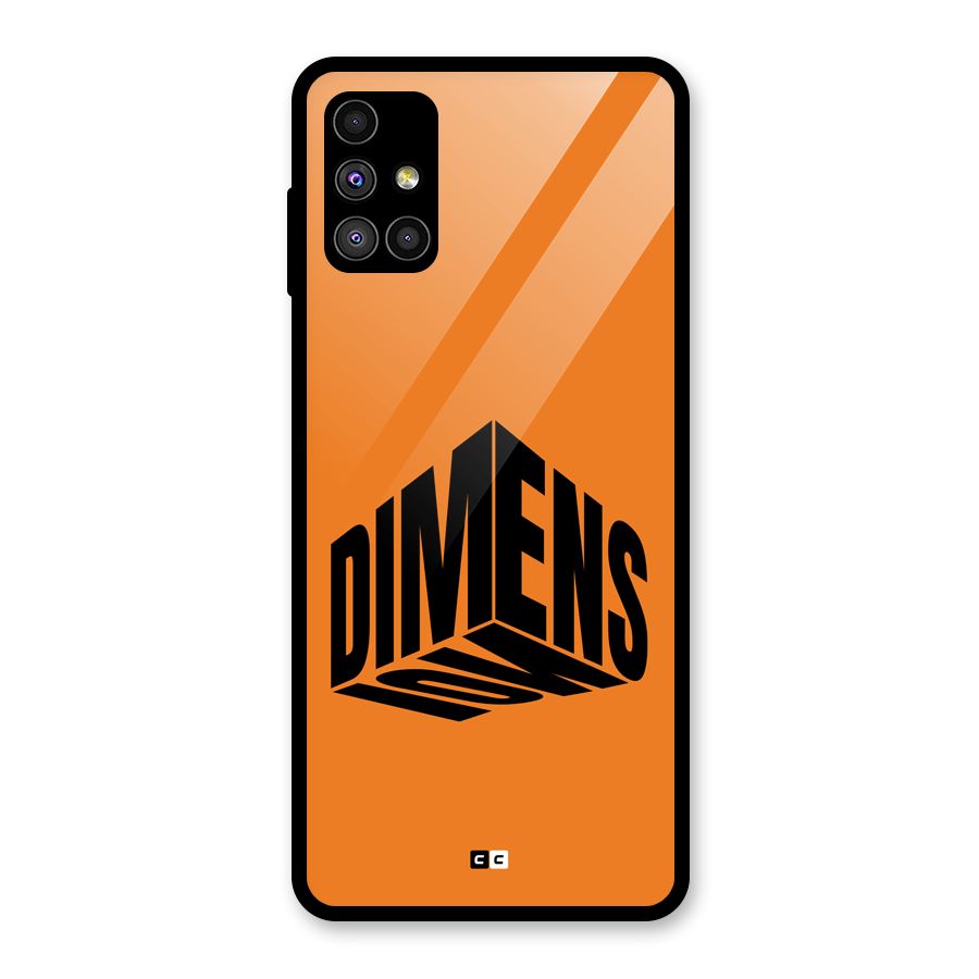 Dimension Typography Glass Back Case for Galaxy M51