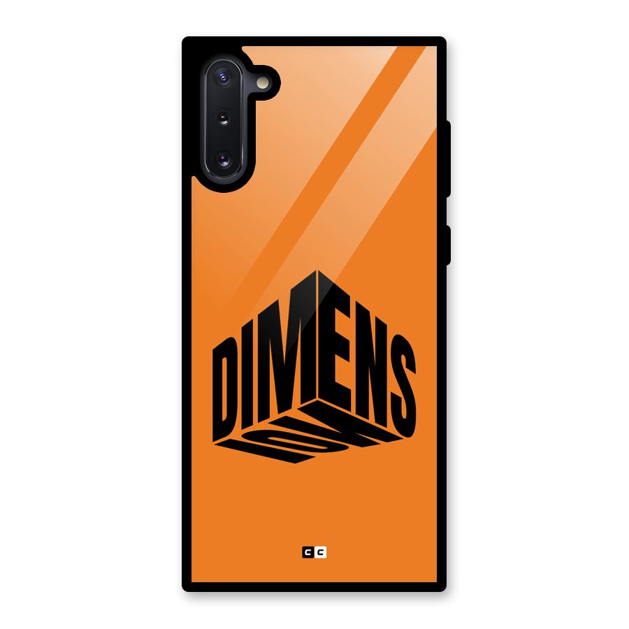 Dimension Typography Glass Back Case for Galaxy Note 10
