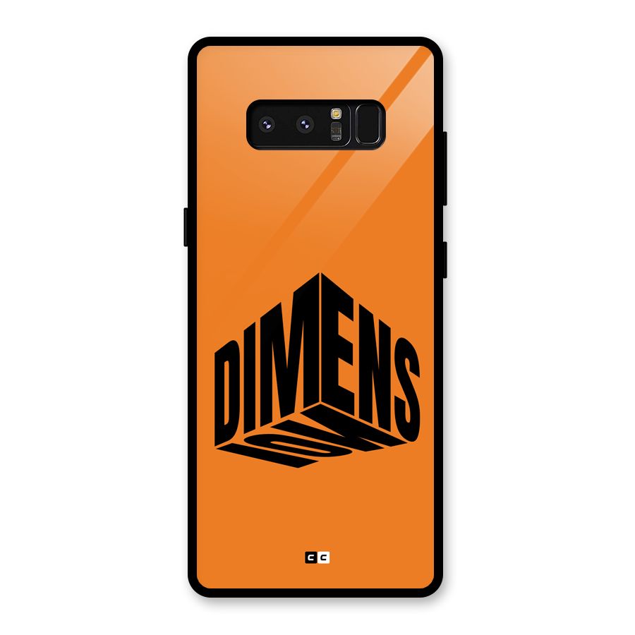 Dimension Typography Glass Back Case for Galaxy Note 8