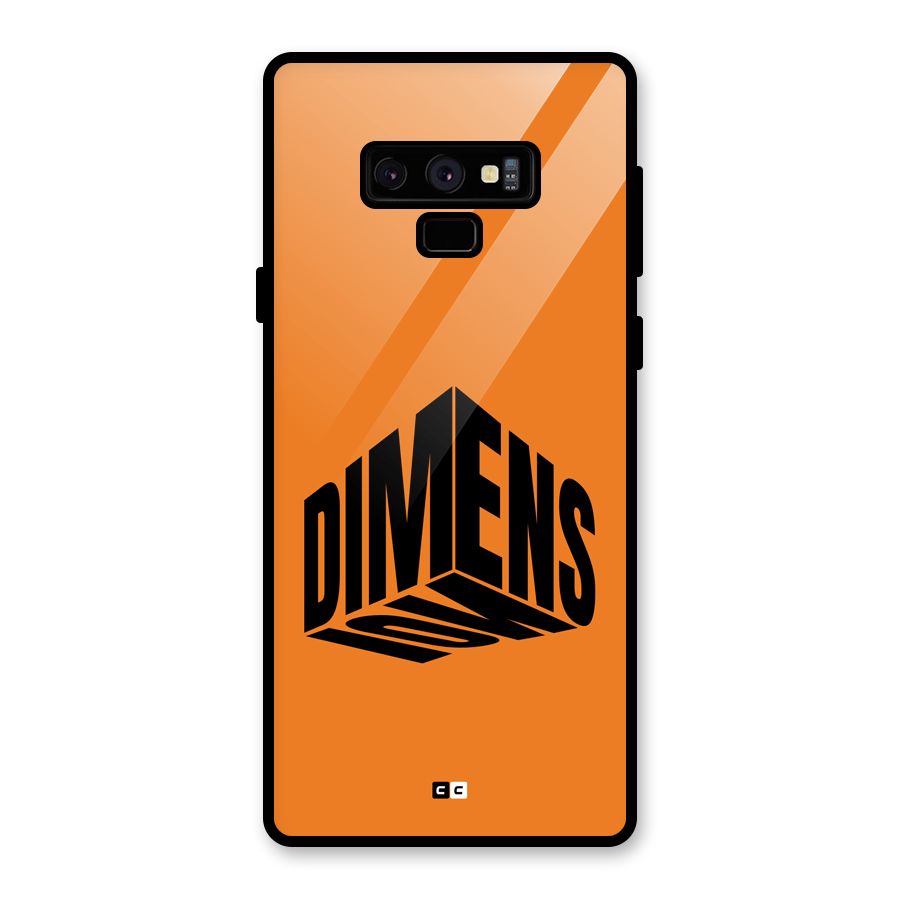Dimension Typography Glass Back Case for Galaxy Note 9