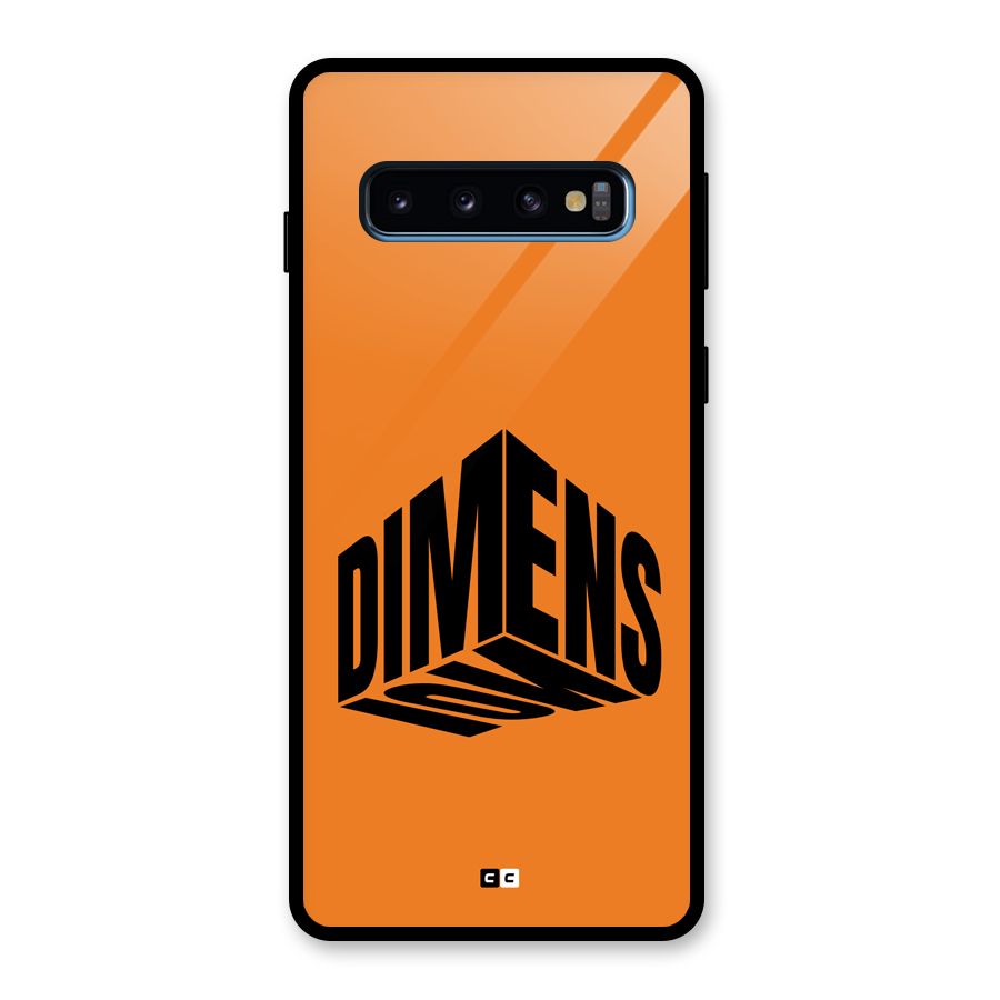 Dimension Typography Glass Back Case for Galaxy S10