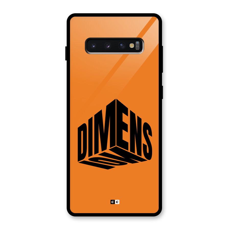 Dimension Typography Glass Back Case for Galaxy S10 Plus