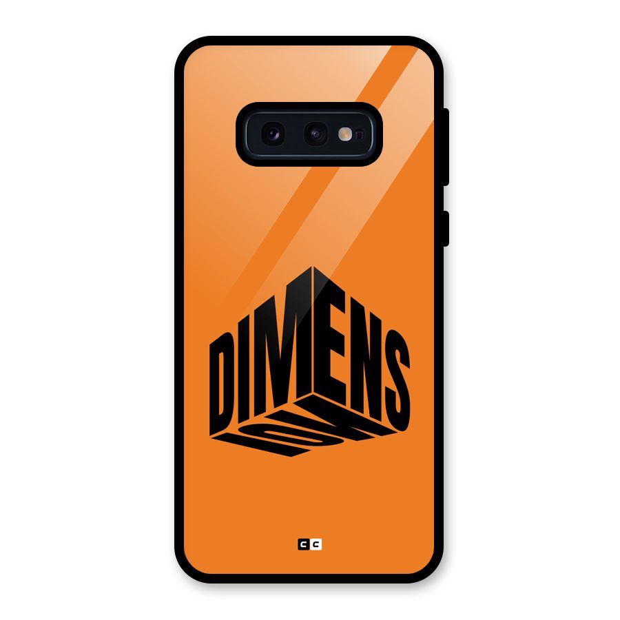 Dimension Typography Glass Back Case for Galaxy S10e