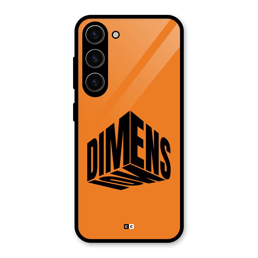 Dimension Typography Glass Back Case for Galaxy S23