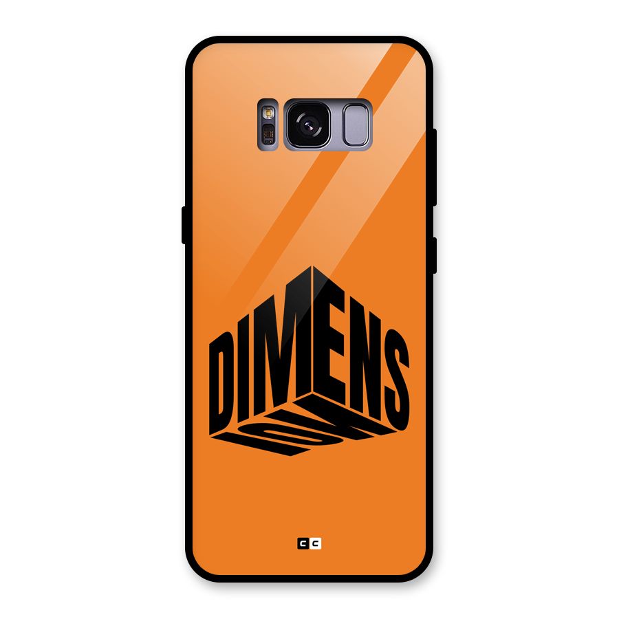 Dimension Typography Glass Back Case for Galaxy S8