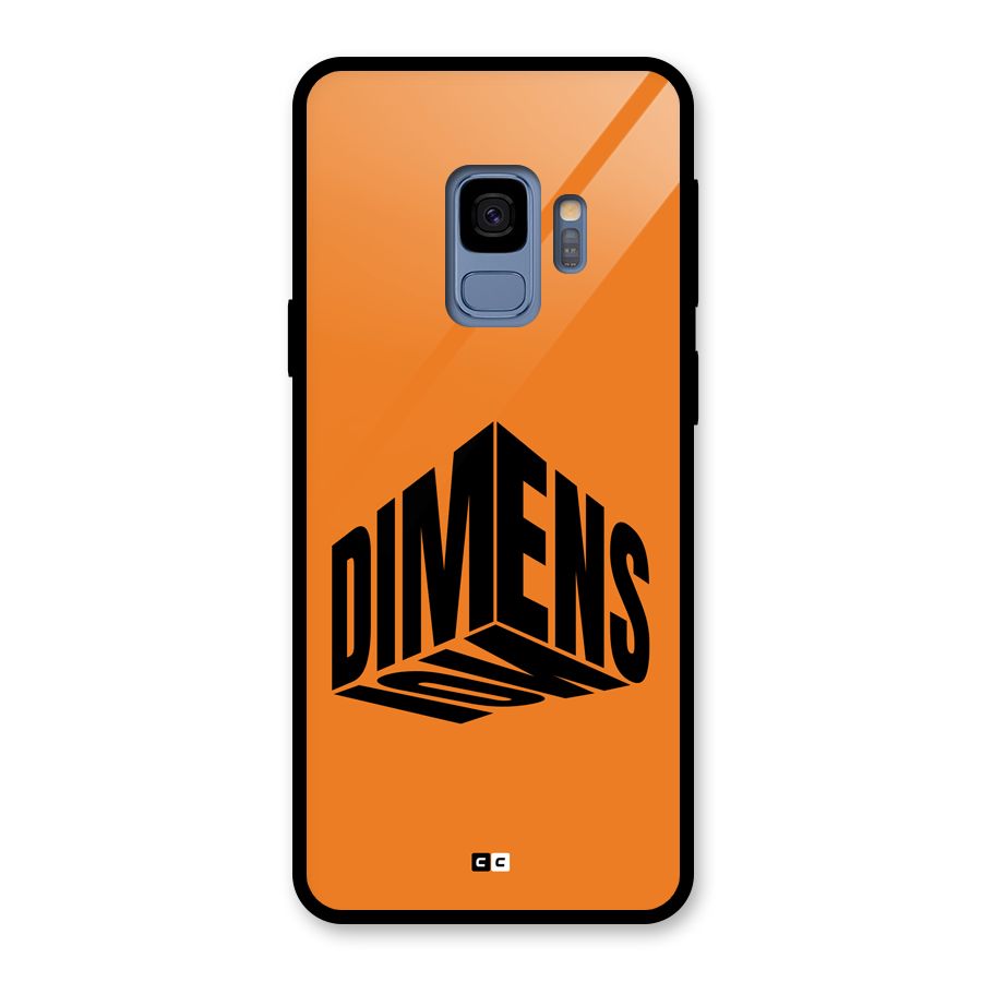 Dimension Typography Glass Back Case for Galaxy S9