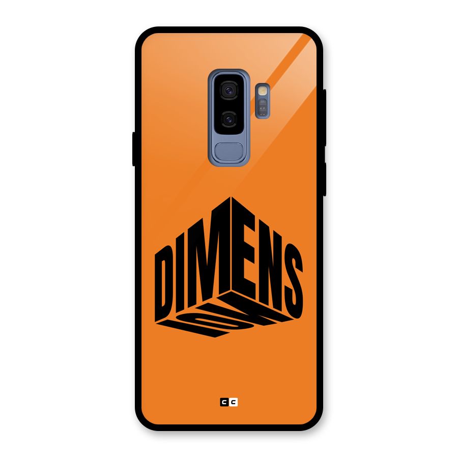 Dimension Typography Glass Back Case for Galaxy S9 Plus