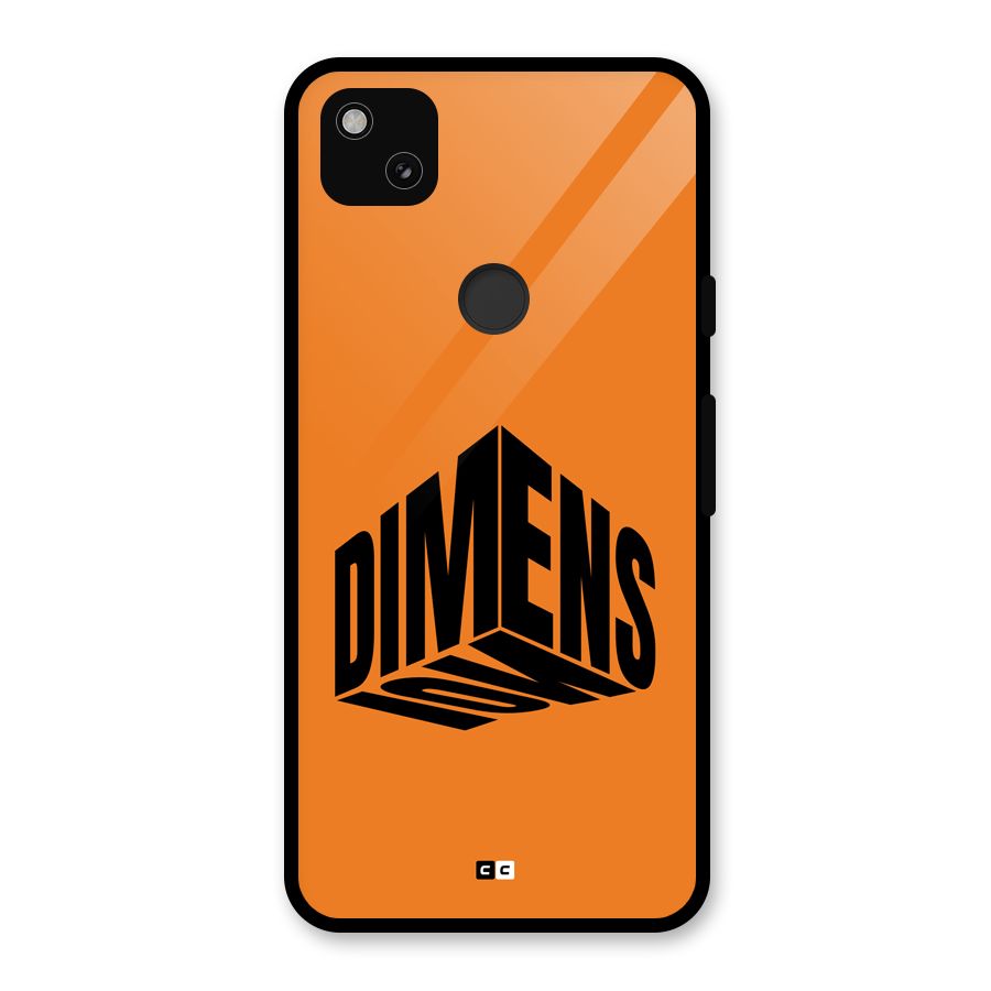 Dimension Typography Glass Back Case for Google Pixel 4a