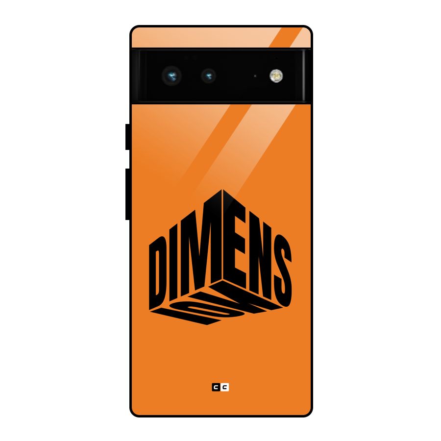 Dimension Typography Glass Back Case for Google Pixel 6