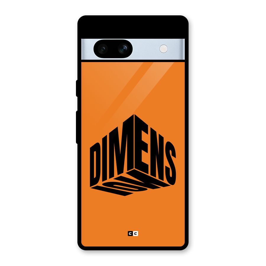 Dimension Typography Glass Back Case for Google Pixel 7a
