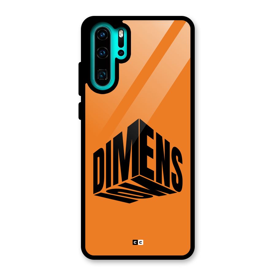 Dimension Typography Glass Back Case for Huawei P30 Pro