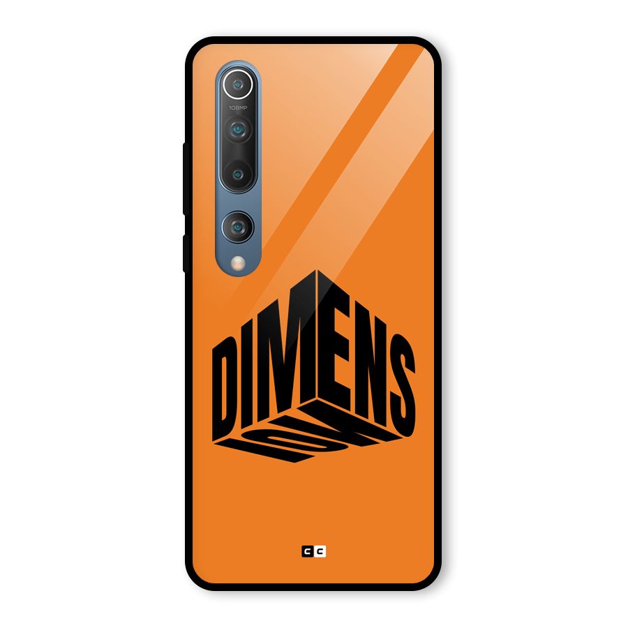 Dimension Typography Glass Back Case for Mi 10