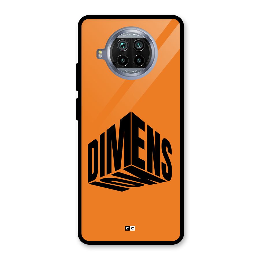 Dimension Typography Glass Back Case for Mi 10i