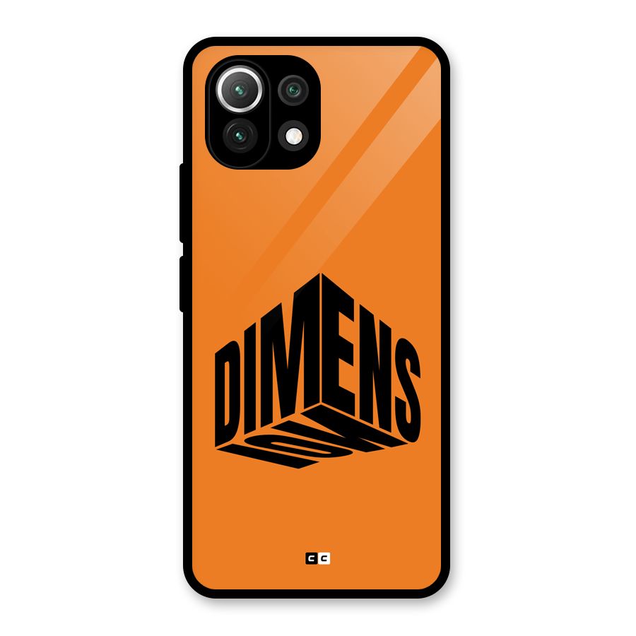 Dimension Typography Glass Back Case for Mi 11 Lite
