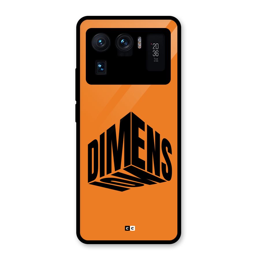 Dimension Typography Glass Back Case for Mi 11 Ultra