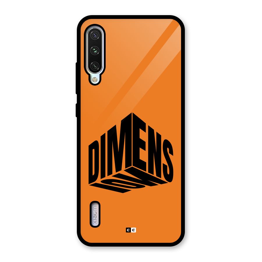 Dimension Typography Glass Back Case for Mi A3