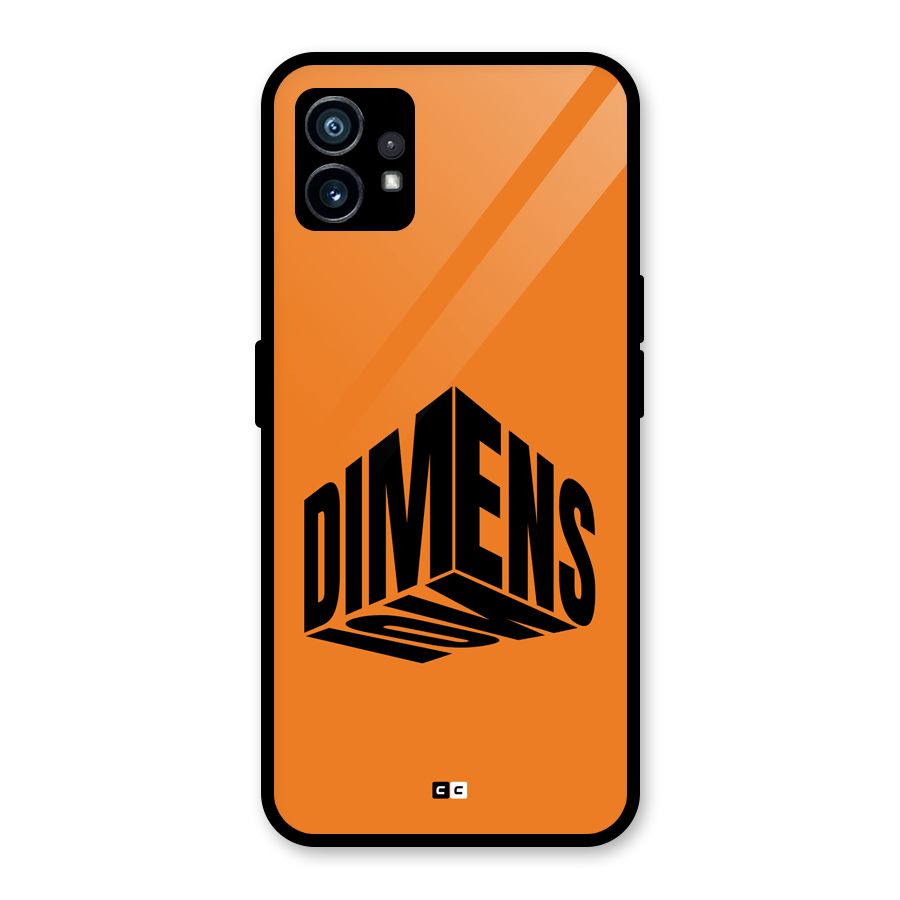 Dimension Typography Glass Back Case for Nothing Phone 1