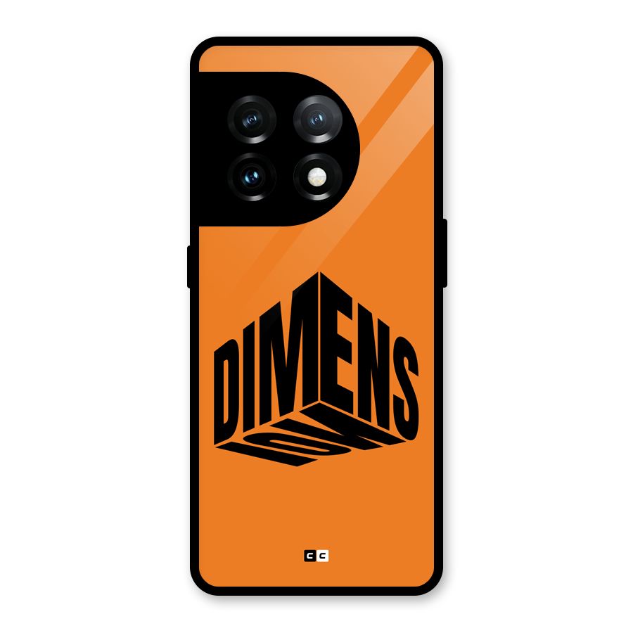 Dimension Typography Glass Back Case for OnePlus 11