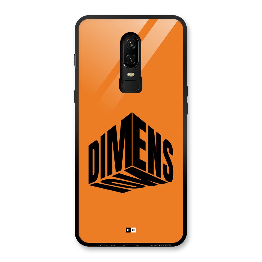 Dimension Typography Glass Back Case for OnePlus 6