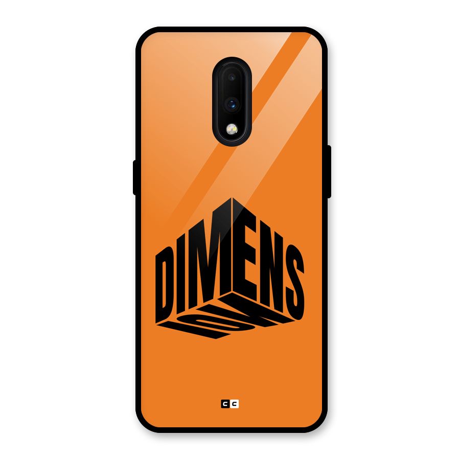Dimension Typography Glass Back Case for OnePlus 7