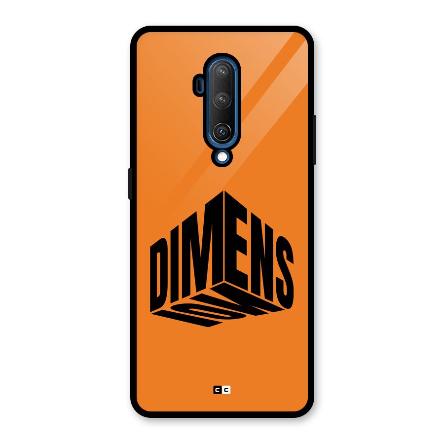 Dimension Typography Glass Back Case for OnePlus 7T Pro