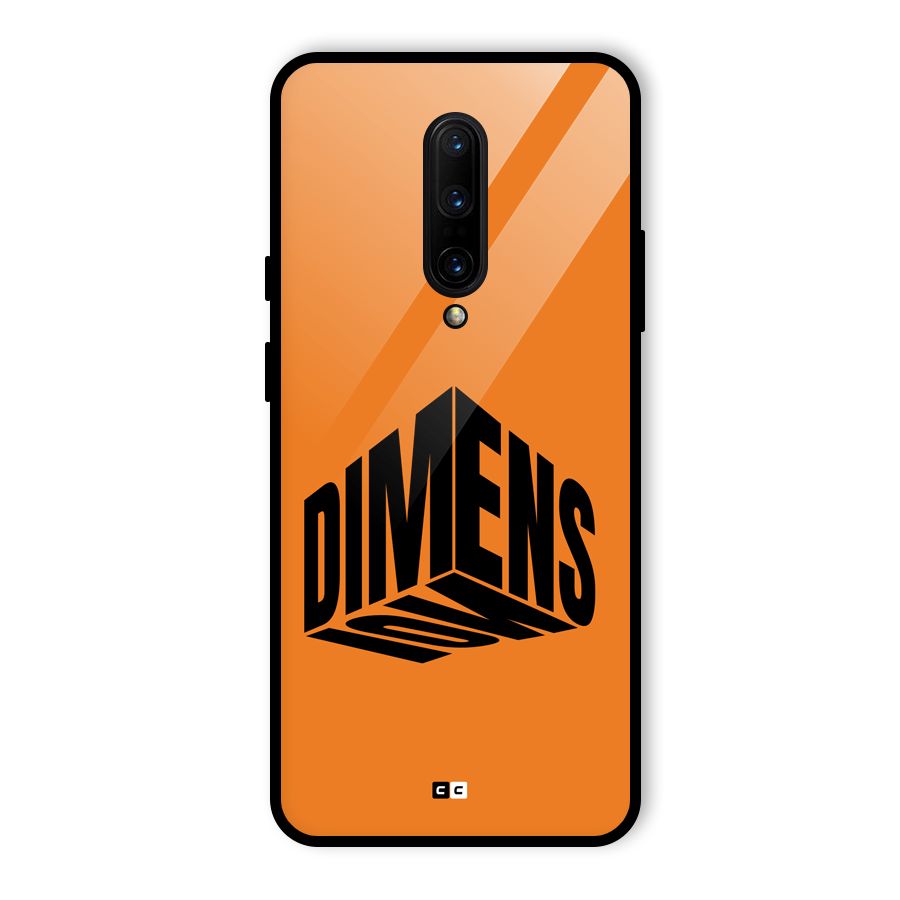 Dimension Typography Glass Back Case for OnePlus 7 Pro
