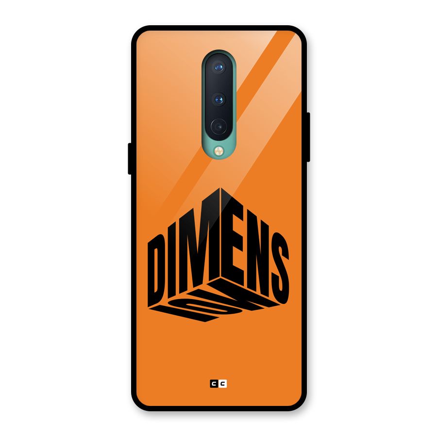 Dimension Typography Glass Back Case for OnePlus 8