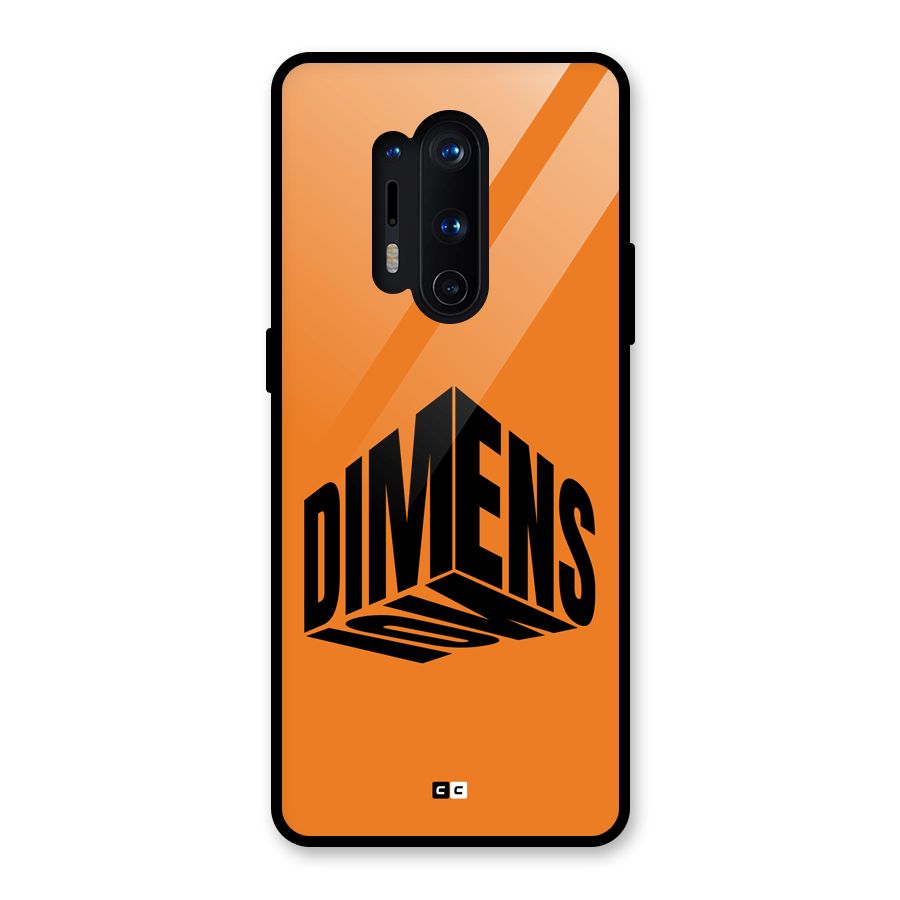 Dimension Typography Glass Back Case for OnePlus 8 Pro