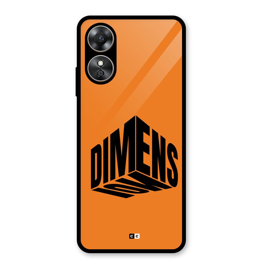 Dimension Typography Glass Back Case for Oppo A17