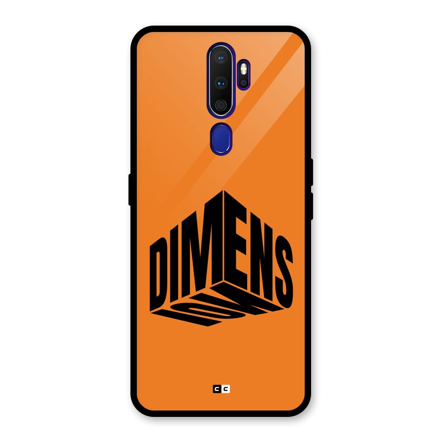 Dimension Typography Glass Back Case for Oppo A9 (2020)
