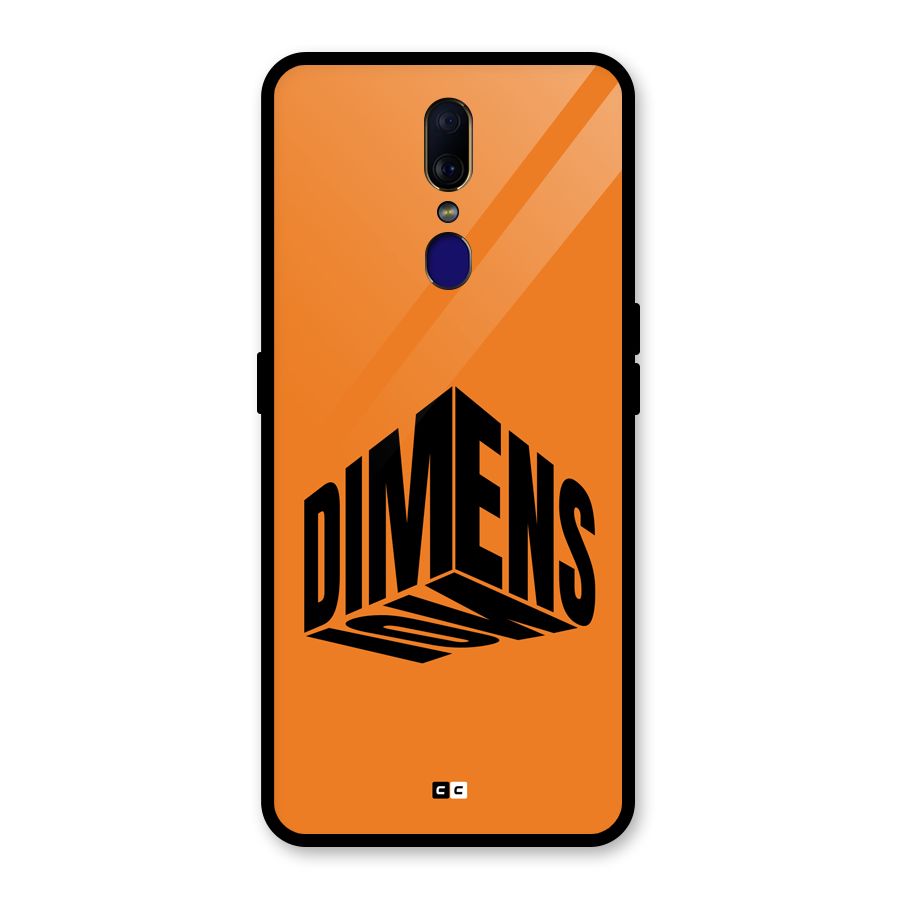 Dimension Typography Glass Back Case for Oppo F11