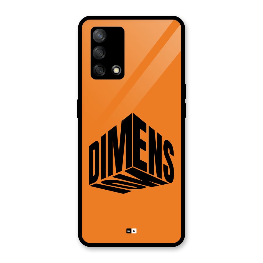 Dimension Typography Glass Back Case for Oppo F19