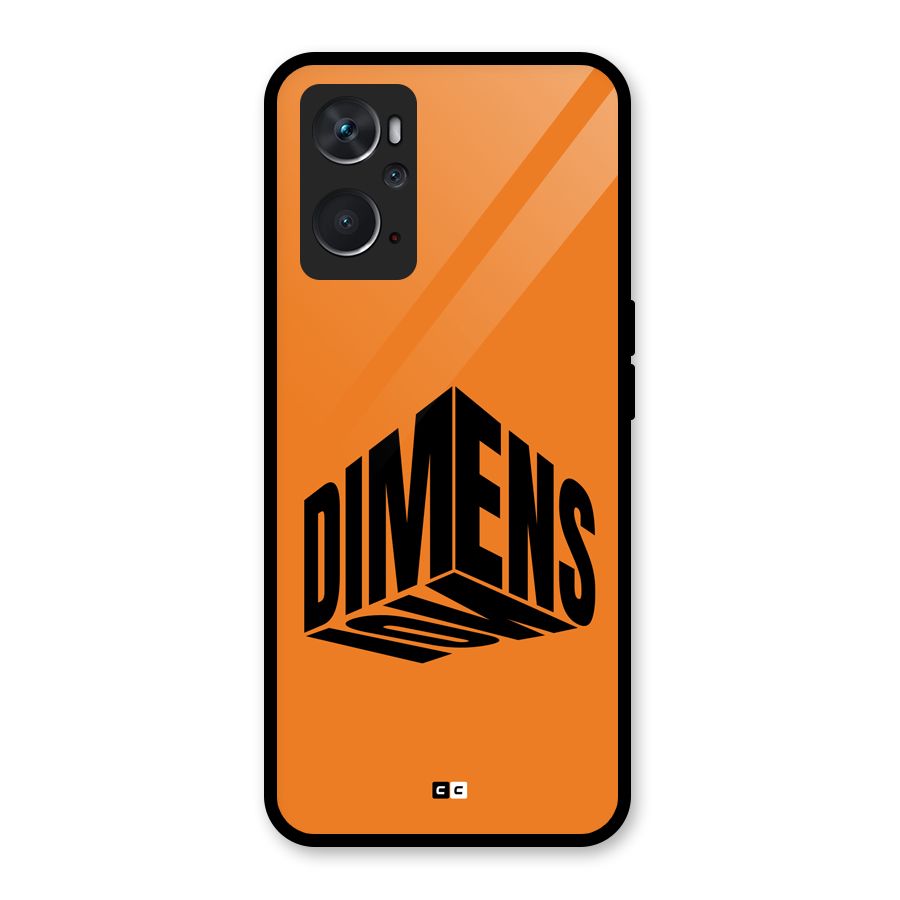 Dimension Typography Glass Back Case for Oppo K10 4G