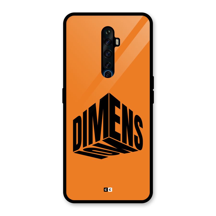 Dimension Typography Glass Back Case for Oppo Reno2 Z