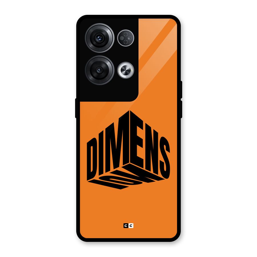 Dimension Typography Glass Back Case for Oppo Reno8 Pro 5G