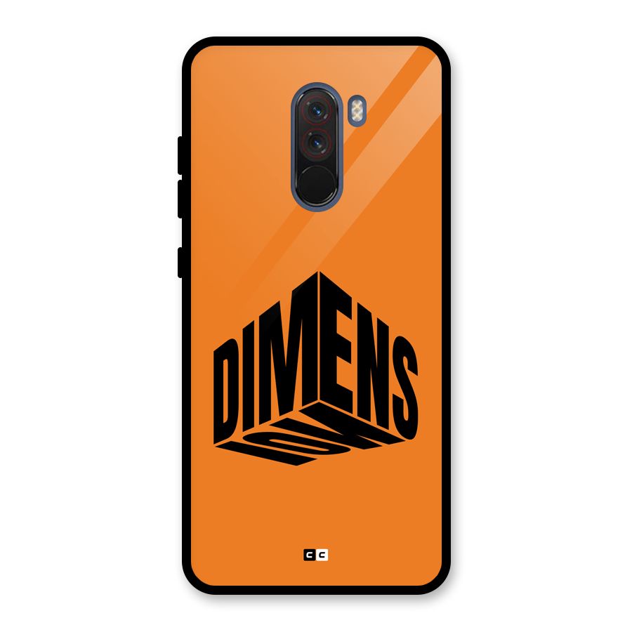 Dimension Typography Glass Back Case for Poco F1