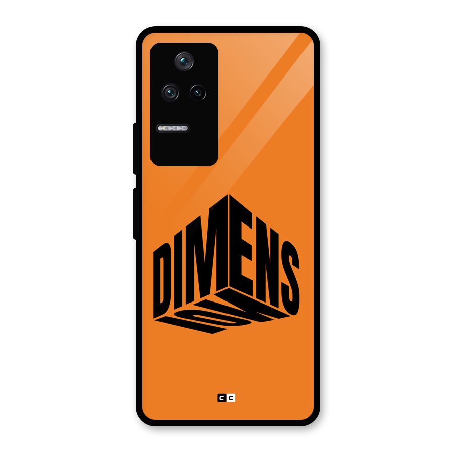 Dimension Typography Glass Back Case for Poco F4 5G