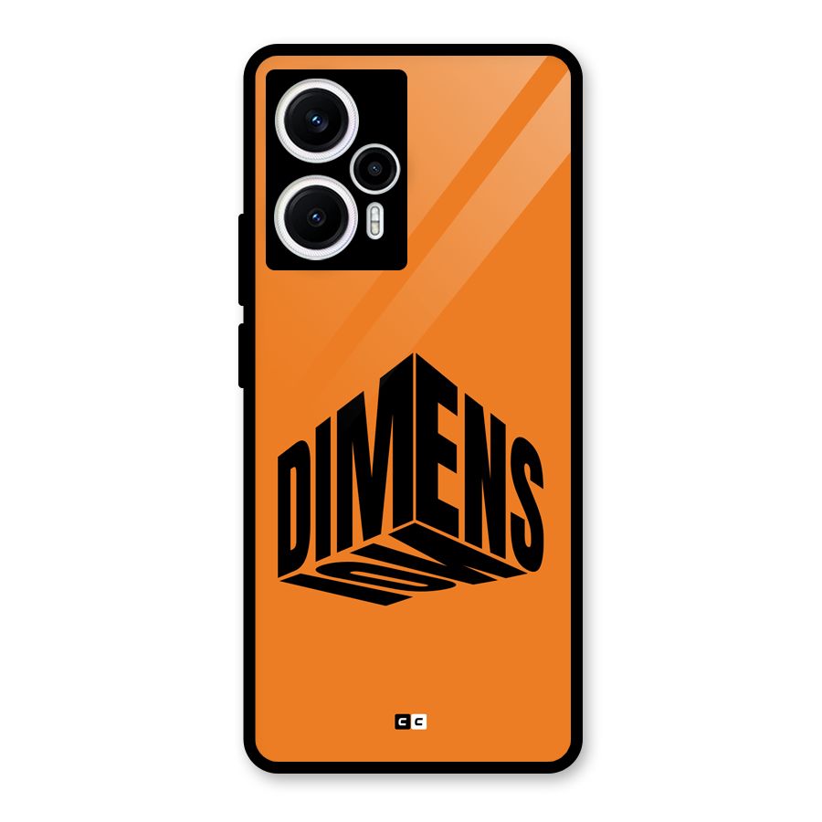 Dimension Typography Glass Back Case for Poco F5