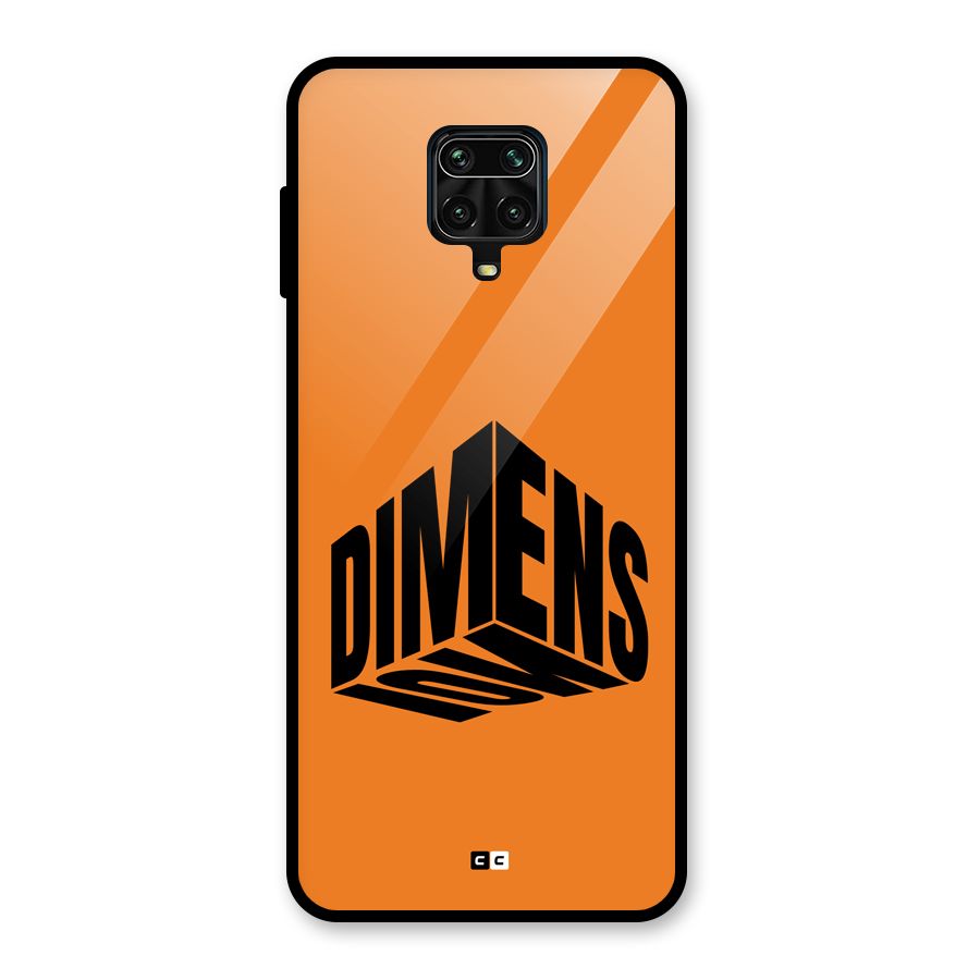 Dimension Typography Glass Back Case for Poco M2 Pro