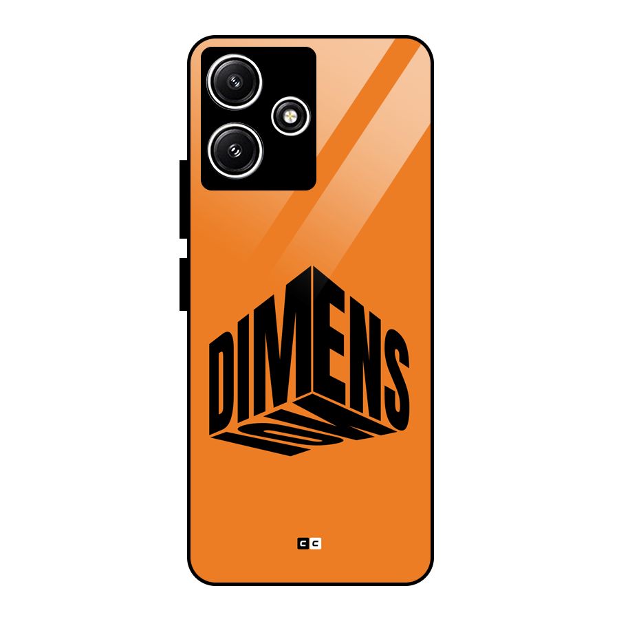 Dimension Typography Glass Back Case for Poco M6 Pro