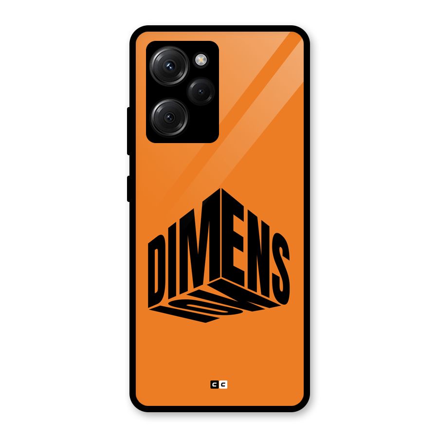 Dimension Typography Glass Back Case for Poco X5 Pro