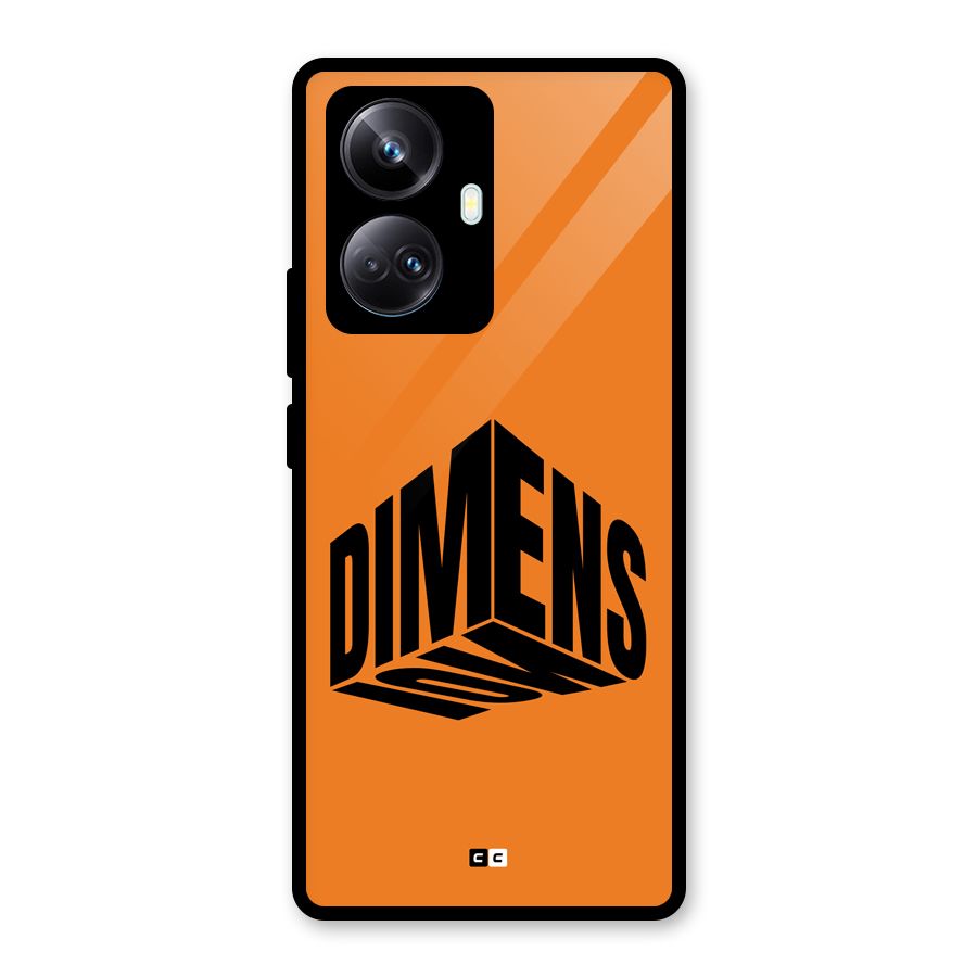Dimension Typography Glass Back Case for Realme 10 Pro Plus