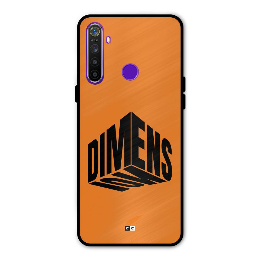 Dimension Typography Glass Back Case for Realme 5s